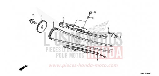 CHAINE A CAMES/TENDEUR NC750XDG de 2016
